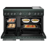 KitchenAid KFID948SJP Induction Range, 6.3 cu. ft. Capacity, 48 inch Exterior Width, True Convection, 6 Burners, Air Fry, Self Clean, Double Oven, 3,700 W Highest Element, Juniper colour