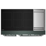 KitchenAid KFID948SJP Induction Range, 6.3 cu. ft. Capacity, 48 inch Exterior Width, True Convection, 6 Burners, Air Fry, Self Clean, Double Oven, 3,700 W Highest Element, Juniper colour