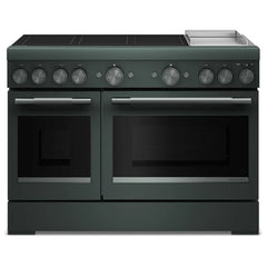 KitchenAid KFID948SJP Induction Range, 6.3 cu. ft. Capacity, 48 inch Exterior Width, True Convection, 6 Burners, Air Fry, Self Clean, Double Oven, 3,700 W Highest Element, Juniper colour