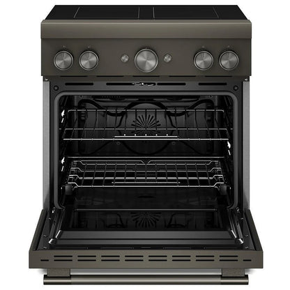 KitchenAid KFIS930SBE Induction Range, 4.1 cu. ft. Capacity, 30 inch Exterior Width, True Convection, 4 Burners, Air Fry, Self Clean, 3,700 W Highest Element, Black Ore colour, Even-Heat™
