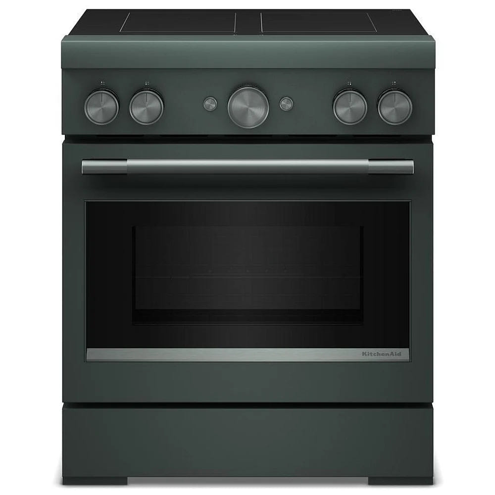 KitchenAid KFIS930SJP Induction Range, 4.1 cu. ft. Capacity, 30 inch Exterior Width, True Convection, 4 Burners, Air Fry, Self Clean, 3,700 W Highest Element, Juniper colour, Even-Heat™