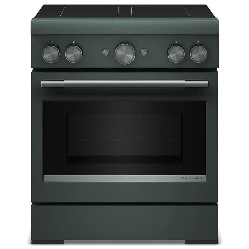 KitchenAid KFIS930SJP Induction Range, 4.1 cu. ft. Capacity, 30 inch Exterior Width, True Convection, 4 Burners, Air Fry, Self Clean, 3,700 W Highest Element, Juniper colour
