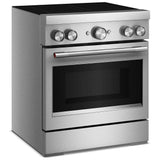 KitchenAid KFIS930SSS Induction Range, 4.1 cu. ft. Capacity, 30 inch Exterior Width, True Convection, 4 Burners, Air Fry, Self Clean, 3,700 W Highest Element, Stainless Steel colour