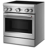 KitchenAid KFIS930SSS Induction Range, 4.1 cu. ft. Capacity, 30 inch Exterior Width, True Convection, 4 Burners, Air Fry, Self Clean, 3,700 W Highest Element, Stainless Steel colour