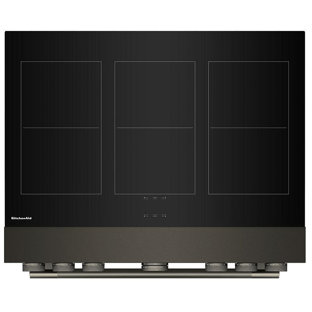 KitchenAid KFIS936SBE Induction Range, 5.1 cu. ft. Capacity, 36 inch Exterior Width, True Convection, 6 Burners, Air Fry, Self Clean, 3,700 W Highest Element, Black Ore colour, Even-Heat™