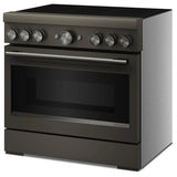 KitchenAid KFIS936SBE Induction Range, 5.1 cu. ft. Capacity, 36 inch Exterior Width, True Convection, 6 Burners, Air Fry, Self Clean, 3,700 W Highest Element, Black Ore colour