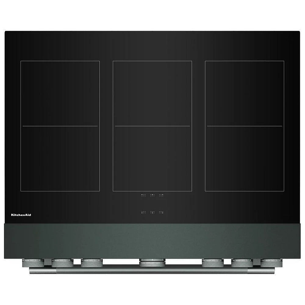 KitchenAid KFIS936SJP Induction Range, 5.1 cu. ft. Capacity, 36 inch Exterior Width, True Convection, 6 Burners, Air Fry, Self Clean, 3,700 W Highest Element, Juniper colour, Even-Heat™