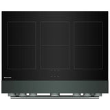 KitchenAid KFIS936SJP Induction Range, 5.1 cu. ft. Capacity, 36 inch Exterior Width, True Convection, 6 Burners, Air Fry, Self Clean, 3,700 W Highest Element, Juniper colour