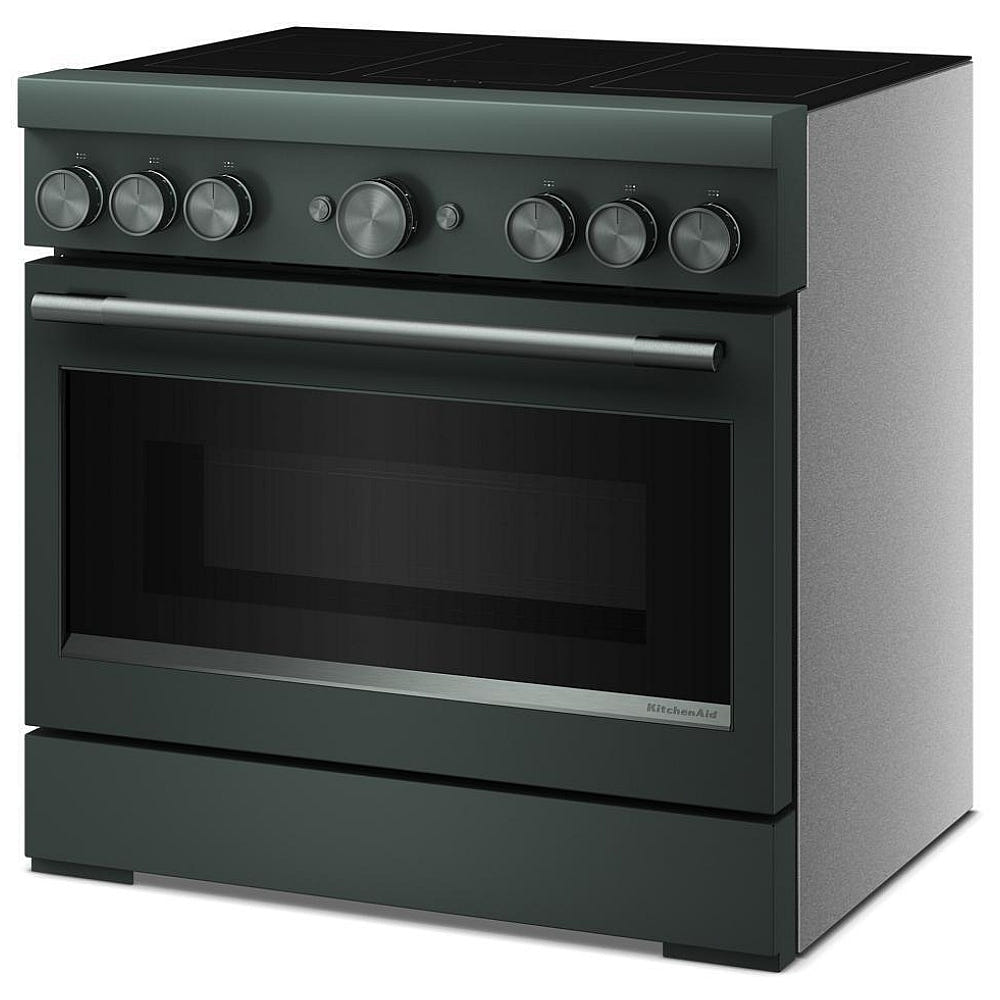 KitchenAid KFIS936SJP Induction Range, 5.1 cu. ft. Capacity, 36 inch Exterior Width, True Convection, 6 Burners, Air Fry, Self Clean, 3,700 W Highest Element, Juniper colour, Even-Heat™