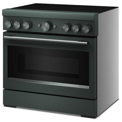 KitchenAid KFIS936SJP Induction Range, 5.1 cu. ft. Capacity, 36 inch Exterior Width, True Convection, 6 Burners, Air Fry, Self Clean, 3,700 W Highest Element, Juniper colour, Even-Heat™