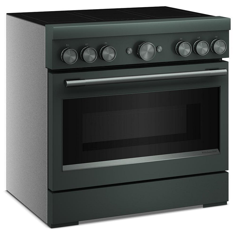 KitchenAid KFIS936SJP Induction Range, 5.1 cu. ft. Capacity, 36 inch Exterior Width, True Convection, 6 Burners, Air Fry, Self Clean, 3,700 W Highest Element, Juniper colour, Even-Heat™