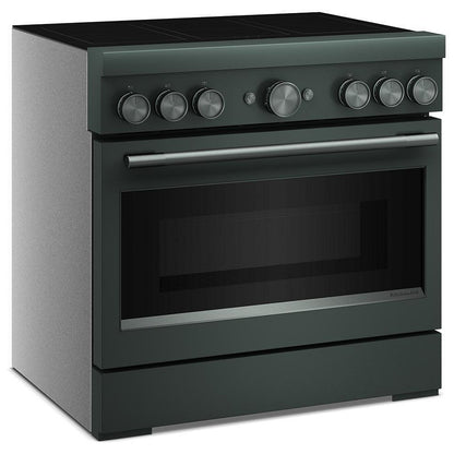 KitchenAid KFIS936SJP Induction Range, 5.1 cu. ft. Capacity, 36 inch Exterior Width, True Convection, 6 Burners, Air Fry, Self Clean, 3,700 W Highest Element, Juniper colour, Even-Heat™