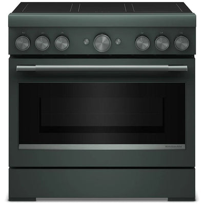 KitchenAid KFIS936SJP Induction Range, 5.1 cu. ft. Capacity, 36 inch Exterior Width, True Convection, 6 Burners, Air Fry, Self Clean, 3,700 W Highest Element, Juniper colour, Even-Heat™
