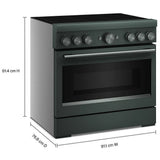 KitchenAid KFIS936SJP Induction Range, 5.1 cu. ft. Capacity, 36 inch Exterior Width, True Convection, 6 Burners, Air Fry, Self Clean, 3,700 W Highest Element, Juniper colour