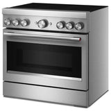 KitchenAid KFIS936SSS Induction Range, 5.1 cu. ft. Capacity, 36 inch Exterior Width, True Convection, 6 Burners, Air Fry, Self Clean, 3,700 W Highest Element, Stainless Steel colour