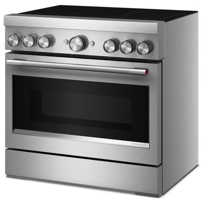 KitchenAid KFIS936SSS Induction Range, 5.1 cu. ft. Capacity, 36 inch Exterior Width, True Convection, 6 Burners, Air Fry, Self Clean, 3,700 W Highest Element, Stainless Steel colour, Even-Heat™