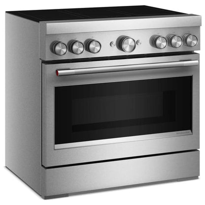 KitchenAid KFIS936SSS Induction Range, 5.1 cu. ft. Capacity, 36 inch Exterior Width, True Convection, 6 Burners, Air Fry, Self Clean, 3,700 W Highest Element, Stainless Steel colour, Even-Heat™
