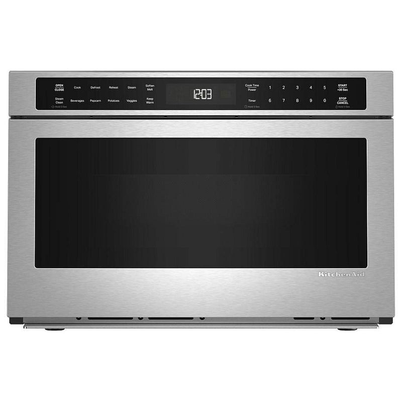 Whirlpool KMBD524TPS Microwave Drawer, 24 inch Exterior Width, 1.3 cu. ft. Capacity, 950 W Watts, Stainless Steel Interior, PrintShield™ Stainless Finish colour