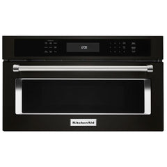 KitchenAid KMBP100EBS Single Built In Microwave Speed Oven, 30 inch Exterior Width, 1.4 cu. ft. Capacity, 900 W Watts, Convection, Stainless Steel Interior, Black Stainless Steel colour