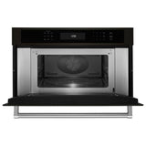 KitchenAid KMBP100EBS Single Built In Microwave Speed Oven, 30 inch Exterior Width, 1.4 cu. ft. Capacity, 900 W Watts, Convection, Stainless Steel Interior, Black Stainless Steel colour