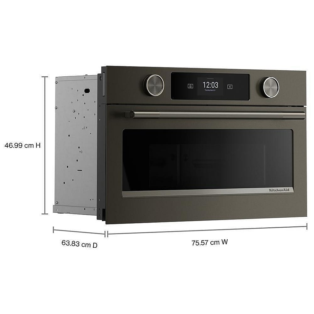 KitchenAid KMBS730SBE Built In Microwave, 30 inch Exterior Width, 1.4 cu. ft. Capacity, Convection, Black Ore