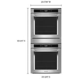 KitchenAid KODC504PPS Double Wall Oven, 24 inch Exterior Width, True Convection, Self Clean, 5.8 cu. ft. Capacity, Temperature Probe, Wifi Enabled, Air Fry, Stainless Steel colour