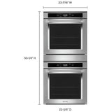 KitchenAid KODC504PPS Double Wall Oven, 24 inch Exterior Width, True Convection, Self Clean, 5.8 cu. ft. Capacity, Temperature Probe, Wifi Enabled, Air Fry, Stainless Steel colour