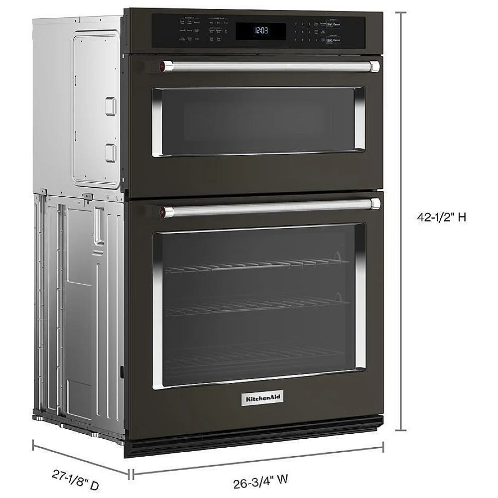 KitchenAid KOEC527PBS 微波炉壁挂式烤箱组合