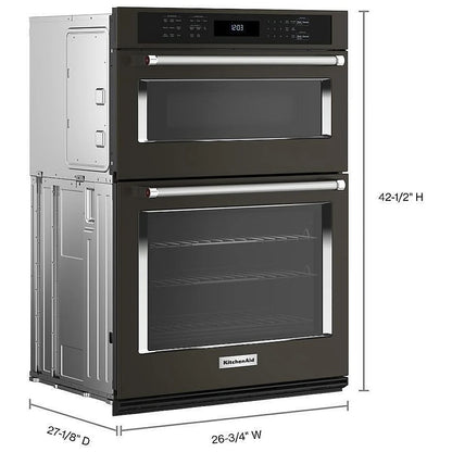 KitchenAid KOEC527PBS 微波炉壁挂式烤箱组合