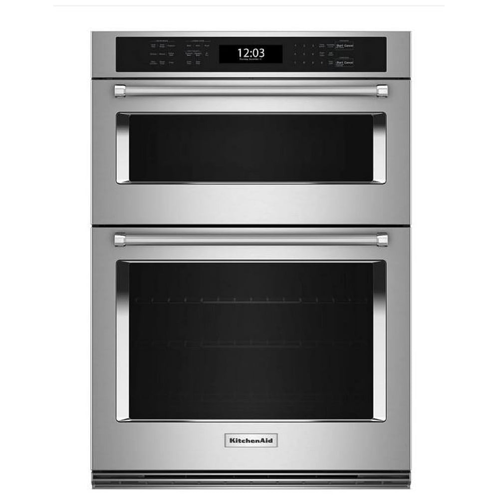KitchenAid KOEC530PPS Microwave Wall Oven Combo, 30 inch Exterior Width, True Convection, Self Clean, 6.4 cu. ft. Capacity, Temperature Probe, Wifi Enabled, Air Fry, Stainless Steel colour