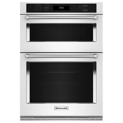 KitchenAid KOEC530PWH Microwave Wall Oven Combo