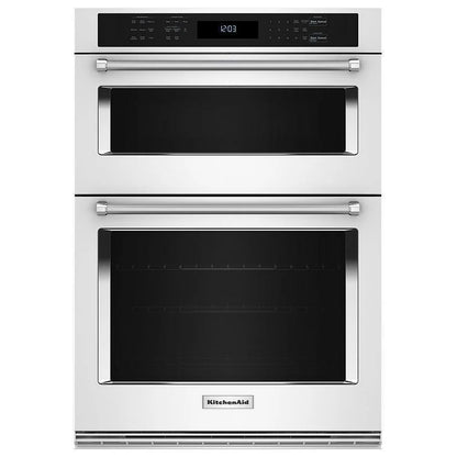 KitchenAid KOEC530PWH Microwave Wall Oven Combo