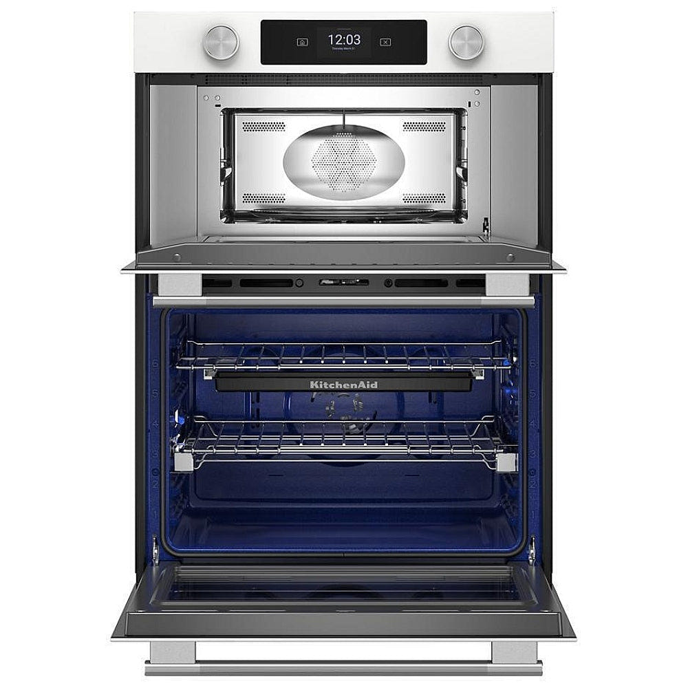 KitchenAid KOEC530PWH Microwave Wall Oven Combo