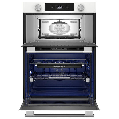 KitchenAid KOEC530PWH Microwave Wall Oven Combo