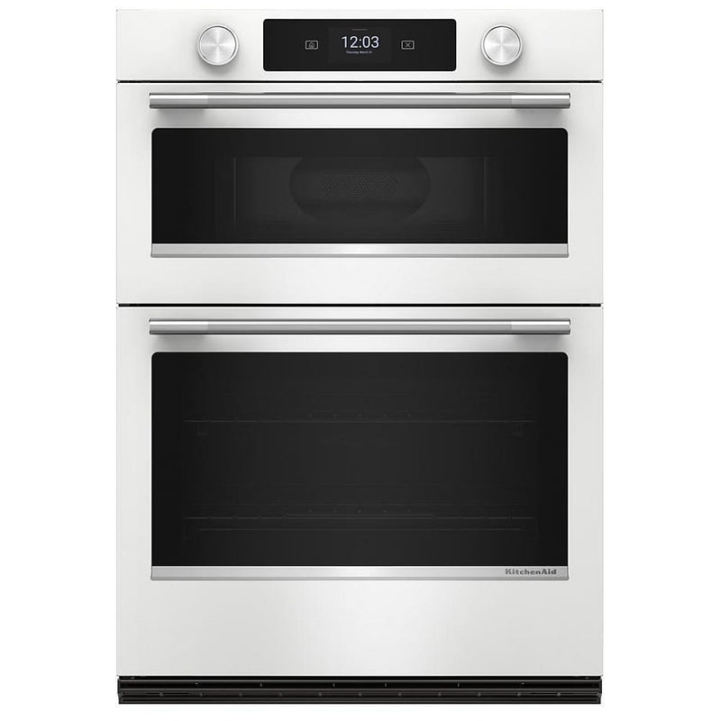 KitchenAid KOEC530PWH Microwave Wall Oven Combo
