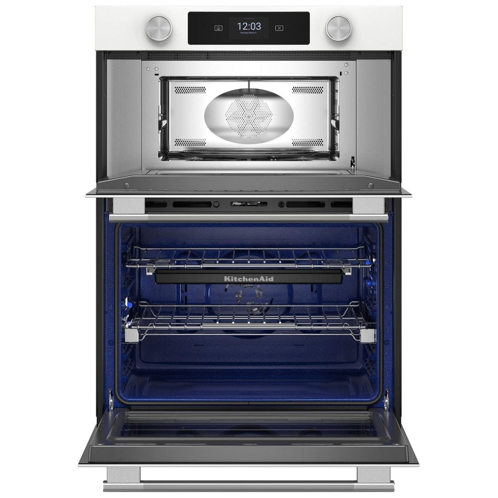 KitchenAid KOEC530PWH Microwave Wall Oven Combo