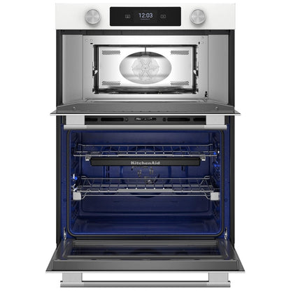 KitchenAid KOEC530PWH Microwave Wall Oven Combo