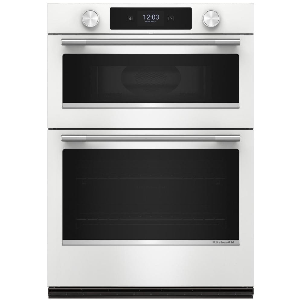 KitchenAid KOEC530PWH Microwave Wall Oven Combo