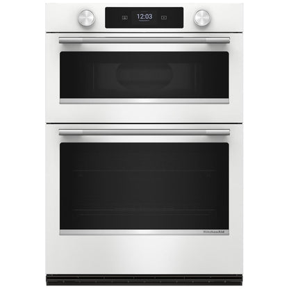 KitchenAid KOEC530PWH Microwave Wall Oven Combo