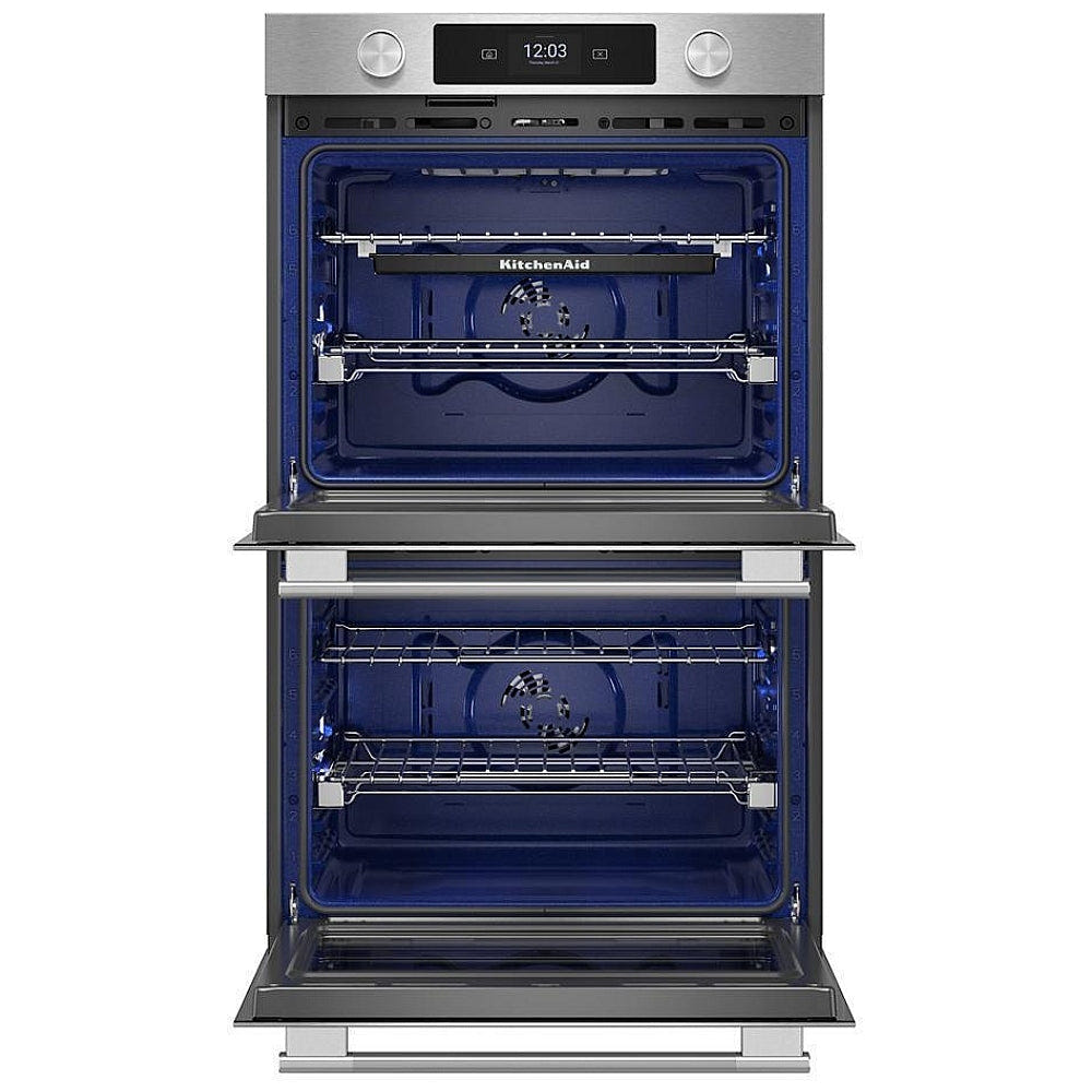 KitchenAid KOED730SPS Double Wall Oven, 30 inch Exterior Width, True Convection (Both Ovens), 10 cu. ft. Capacity, Temperature Probe, Wifi Enabled, PrintShield Stainless colour