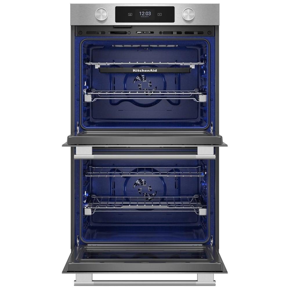 KitchenAid KOED730SPS Double Wall Oven, 30 inch Exterior Width, True Convection (Both Ovens), 10 cu. ft. Capacity, Temperature Probe, Wifi Enabled, PrintShield Stainless colour