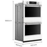 KitchenAid KOED730SWH Double Wall Oven, 30 inch Exterior Width, True Convection (Both Ovens), 10 cu. ft. Capacity, Temperature Probe, Wifi Enabled, Air Fry, White colour