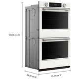 KitchenAid KOED730SWH Double Wall Oven, 30 inch Exterior Width, True Convection (Both Ovens), 10 cu. ft. Capacity, Temperature Probe, Wifi Enabled, Air Fry, White colour
