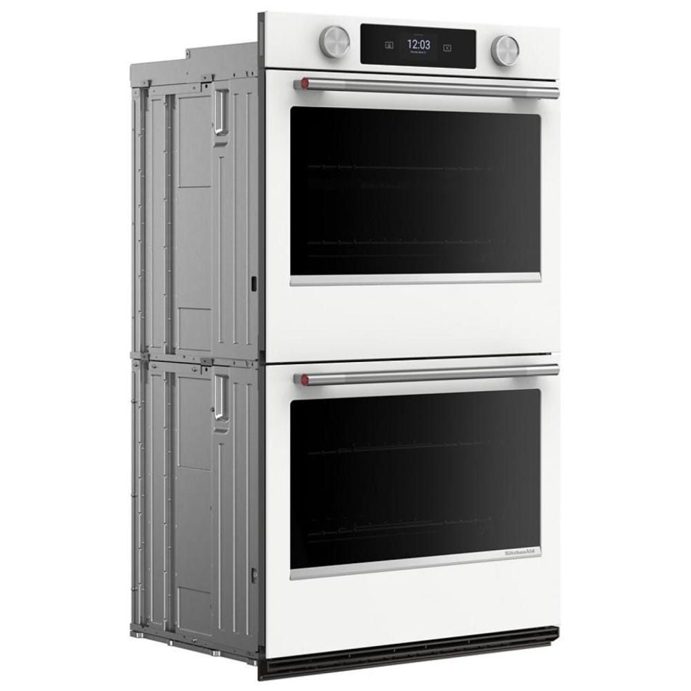 KitchenAid KOED730SWH Double Wall Oven, 30 inch Exterior Width, True Convection (Both Ovens), 10 cu. ft. Capacity, Temperature Probe, Wifi Enabled, White colour