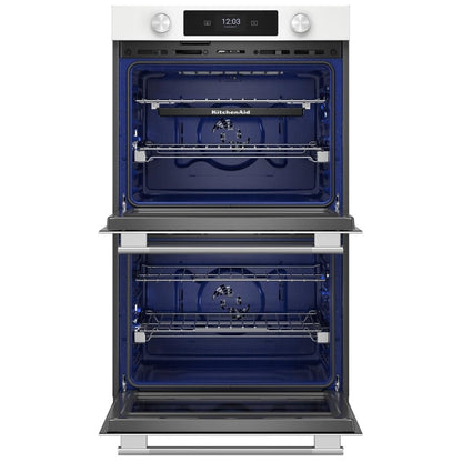 KitchenAid KOED730SWH Double Wall Oven, 30 inch Exterior Width, True Convection (Both Ovens), 10 cu. ft. Capacity, Temperature Probe, Wifi Enabled, White colour