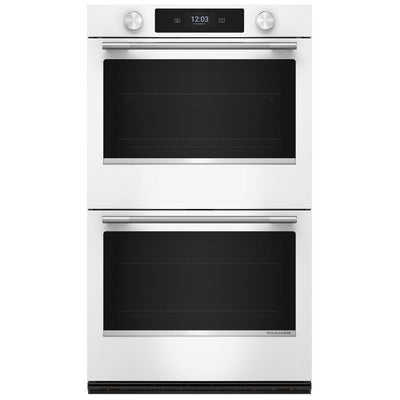 KitchenAid KOED730SWH Double Wall Oven, 30 inch Exterior Width, True Convection (Both Ovens), 10 cu. ft. Capacity, Temperature Probe, Wifi Enabled, White colour
