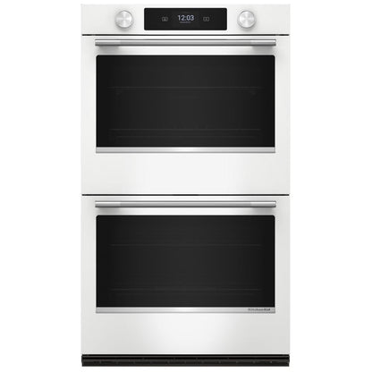 KitchenAid KOED730SWH Double Wall Oven, 30 inch Exterior Width, True Convection (Both Ovens), 10 cu. ft. Capacity, Temperature Probe, Wifi Enabled, White colour