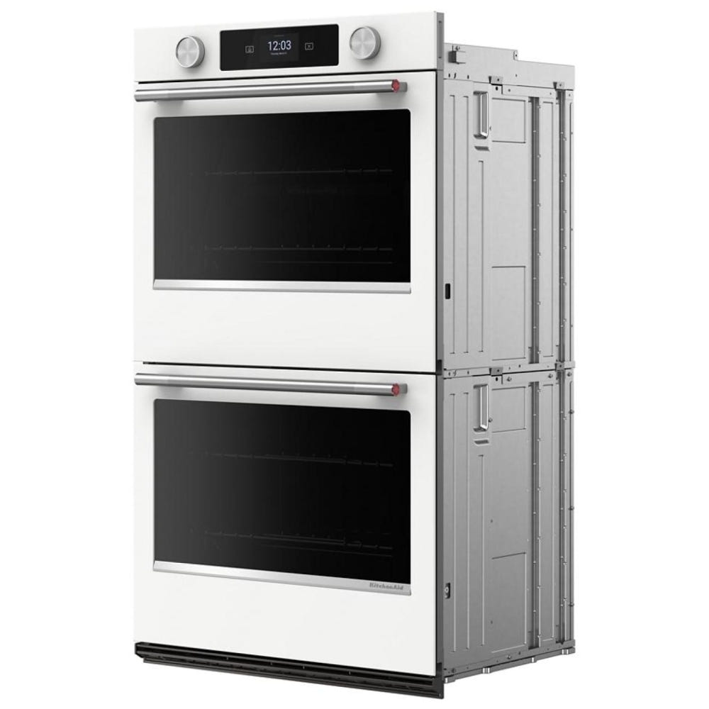 KitchenAid KOED730SWH Double Wall Oven, 30 inch Exterior Width, True Convection (Both Ovens), 10 cu. ft. Capacity, Temperature Probe, Wifi Enabled, White colour
