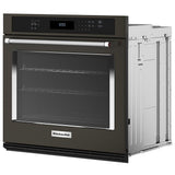 KitchenAid KOES527PBS Single Wall Oven, 27 inch Exterior Width, True Convection, Self Clean, 4.3 cu. ft. Capacity, Wifi Enabled, Air Fry, Black Stainless Steel colour
