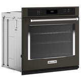 KitchenAid KOES527PBS Single Wall Oven, 27 inch Exterior Width, True Convection, Self Clean, 4.3 cu. ft. Capacity, Wifi Enabled, Air Fry, Black Stainless Steel colour
